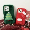 thumbnail image 2 of for iPhone 16 Pro Max Christmas Phone Case, Lovely Furry Plush Warm Soft Winter Case Cover for Women Girls Men Boys Best Gift Shockproof Protective for iPhone 16 Pro Max - Green, 2 of 9