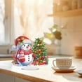 thumbnail image 2 of DIY Diamond Ornaments, Diamond Art Painting, Christmas Creative Design, Acrylic Home Decoration Desktop Ornaments (Single-Sided Diamond)-Snowman, 2 of 10