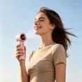thumbnail image 3 of Bladeless Handheld Fan with 15000 RPM High-Speed Motor Dual-Button Control USB-C Rechargeable Portable Turbo Cooler 12cm (4.7 Inch), 3 of 4