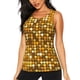 thumbnail image 1 of Balery Bright Shiny Golden Camiseta sin mangas estampada ligera para mujer, tops de entrenamiento sin mangas, camisetas de yoga transpirables de secado rápido.-Large, 1 of 7