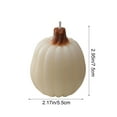 thumbnail image 3 of Thanksgiving Pumpkin Shaped Candles Cute Little Autumn Pumpkin Decorations Fall Scented Soy Wax Candles Halloween Thanksgiving Candle Gift（White）, 3 of 6
