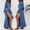 Blue, variant on Women's Casual Solid Color Two Piece Set Crop Top with High Side Split Pants Summer Lounge Outfit Yellow