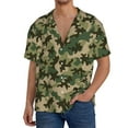 thumbnail image 3 of Xecao offers the Camouflag for Men's Casual Short-sleeved Shirt, a button-up collared shirt with a pocket, perfect for beach vacations and yacht travel in the Large size., 3 of 7