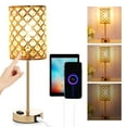 thumbnail image 1 of Crystal Table Lamp Touch Control Bedside Lamp with Warm White, 1 of 7