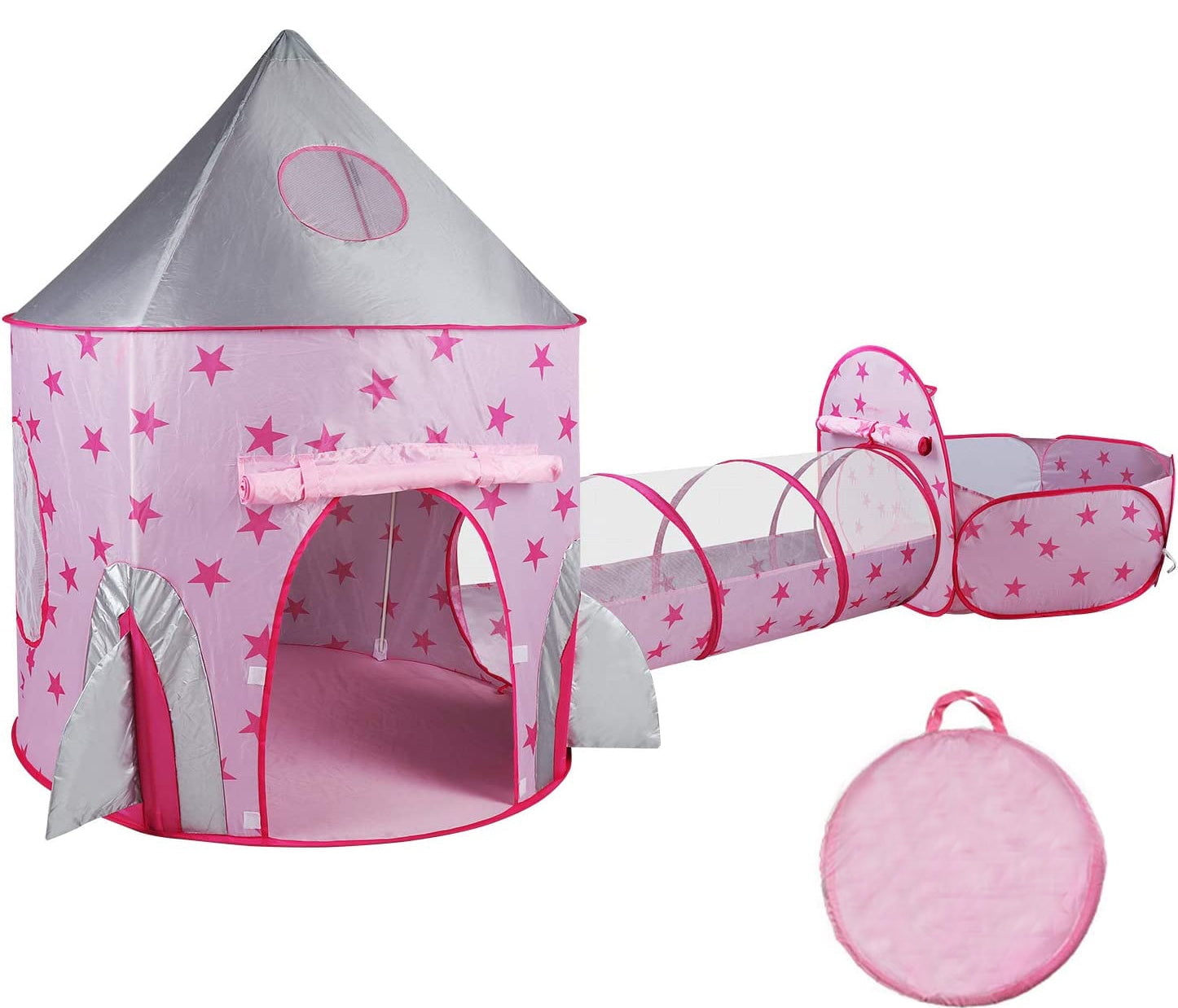 Piggy Poo and Crew Rocket Pop Up Play Tunnel and Ball Pit Comes with