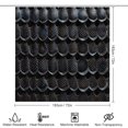 thumbnail image 2 of Dark Snakeskin Scale Pattern 4 Pcs Bathroom Shower Curtain Set, Bathroom Sets with Rugs (Bath Mat, U Shape and Toilet Lid Cover Mat) and 12 Hooks,, 2 of 5
