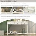 thumbnail image 4 of Aukfa Console Table with 3 Drawers for Entryway Hallway Living Room - White, 4 of 8