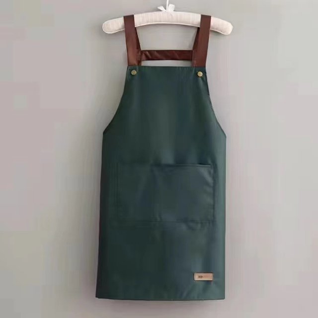 Delantal de cocina para el hogar, impermeable y a prueba de aceite, ropa de trabajo personalizada para mujer, cintura fina de verano para catering