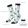 thumbnail image 4 of KLL Flower Leaves Print Cool Socks Men's Women's Crew Socks Funny Crazy Novelty Stockings, 4 of 6
