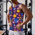 thumbnail image 5 of Fuzoiu Cute Flat Hand Drawn Fishes Print Men's Workout Tank Tops,Sleeveless Gym Shirt Quick Dry,Fitness Bodybuilding T-Shirt,Muscle Athletic Workout Tee-Medium, 5 of 7