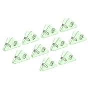 Uxcell Multifunctional Document Clip,10Pack Triangular Clip for Book Page Corner,Clear Green
