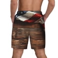 thumbnail image 4 of Goofa Rustic American Flag Wood Printed Men's Swim Trunks Board Shorts Quick Dry Mens Swimming Trunks with Compression Liner,Breathable Fit Hawaii Beach Shorts-X-Large, 4 of 9