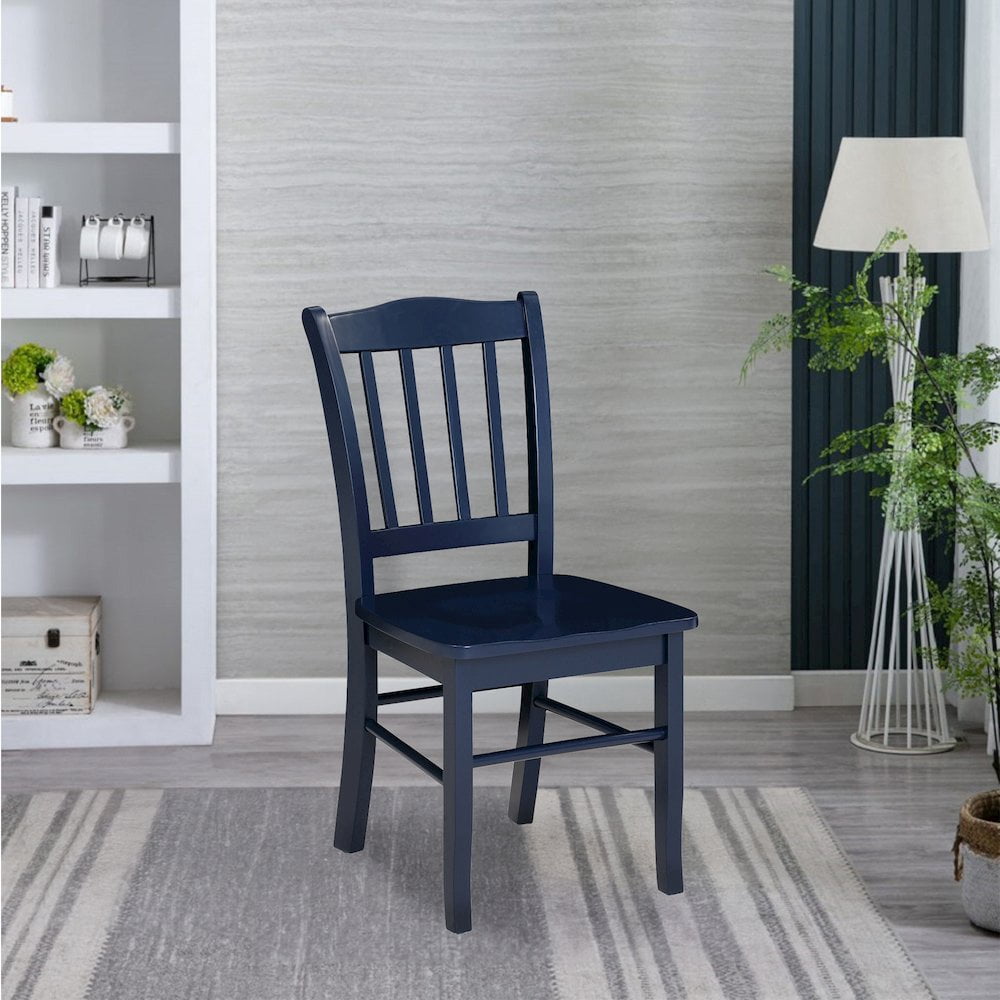 Boraam Shaker Dining Chairs, Set of 2 – Navy Blue Finish