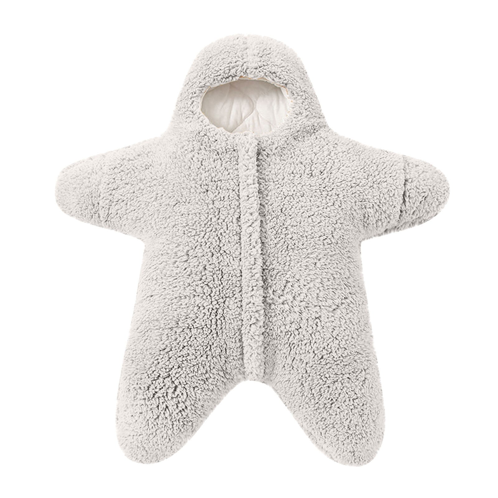 Baby Sleep Sack Boys Girls Fleece Winter Sleeping Long Sleeve Onesies Pajamas Star-Fish Warm Sleeping Bag Snowsuit, Dark Gray, 9 Months