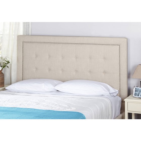 Guliana Upholstered Queen Headboard, Beige