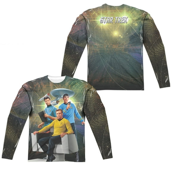 Star Trek - Kirk Spock Mccoy (Front/Back Print) - Regular Fit Long Sleeve Shirt - XXX-Large