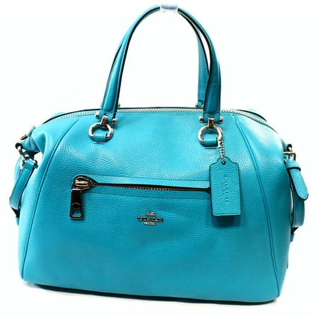 Coach New Blue Turquoise Pebble Leather Primrose Satchel Bag Purse