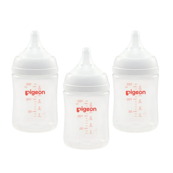 Pack 3 Biberones Pigeon Softouch 160ml/5oz Anticolicos 0m+