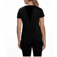 thumbnail image 3 of Kirkland Signature Women's Ladies' Striped Active Yoga Tee Black, Medium, 3 of 3