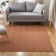 thumbnail image 2 of TOWN & COUNTRY BASICS Pax Herringbone Textured Solid Everwash® Washable Area Rug, Low Pile, Non-Slip Backing, Easy Clean Pet & Family Friendly Rug, Rust, 9'x12', 2 of 14