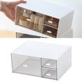 thumbnail image 4 of Large Desk Organizer Drawers, Transparent Stylish Convenient Ample Space Cosmetic Storage Bins  for Bathroom, 4 of 7