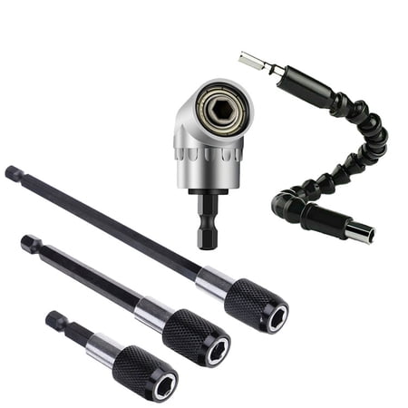 105° Angle Screwdriver Bits 1/4 Hex Drill Adapter Battery Holder ...