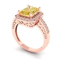 thumbnail image 2 of Halo Engagement Ring for Women - 2.78ct Natural Citrine in 14K Rose Gold Promise Ring, 2 of 6