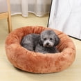 thumbnail image 2 of Cómoda perrera redonda para perros, accesorios para mascotas, tela suave de felpa, cojín para gatos, cama cálida redonda para dormir, otoño, 2 of 4