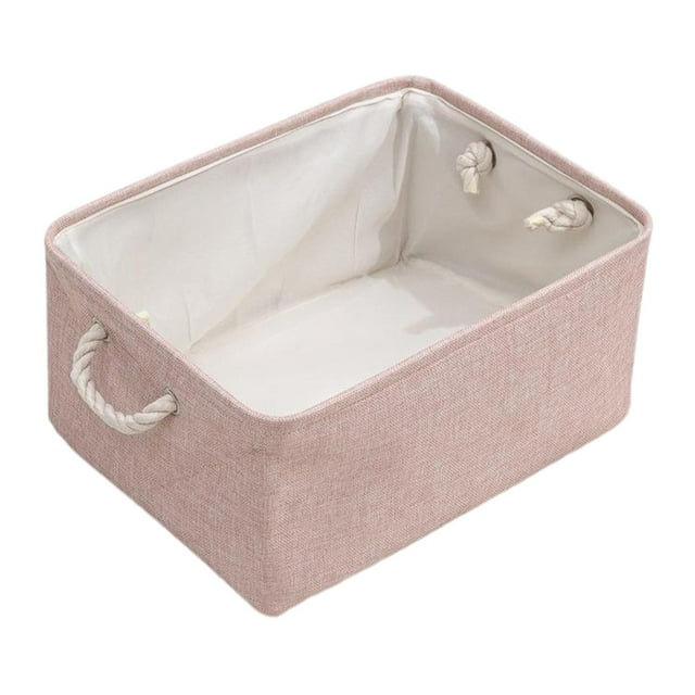 Abbracc Storage Basket Collapsible Storage Bins Boxes Organizer for Clothes Toys Books, Pink_S