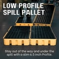 thumbnail image 2 of ENPAC 4 Drum Modular Spill Pallet Platform with Forklift Pockets, 48"x49"x6.5", 4000 lbs. Load Capacity Containment, 51-Gallon, Forkliftable, EPA/OSHA Compliant, Made in USA, 2 of 9