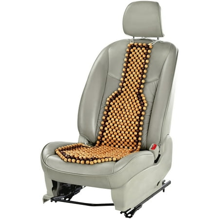 Auto Drive Two Toned Dark Light Wooden Beaded Seat Cushion