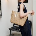 thumbnail image 2 of Women's PVC Geometric Soft Flap Shoulder Bag with Zipper Closure Model 18044284G, 2 of 10