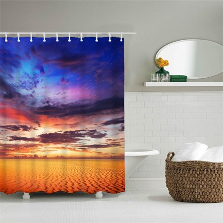 Sky Shower Curtain With Hook Blue Purple Sky Yellow Beautiful Scnery In Desert Bathroom Decor Waterproof Polyester Fabric Bathroom Accessories Bath Curtain Multicolor Walmart Canada