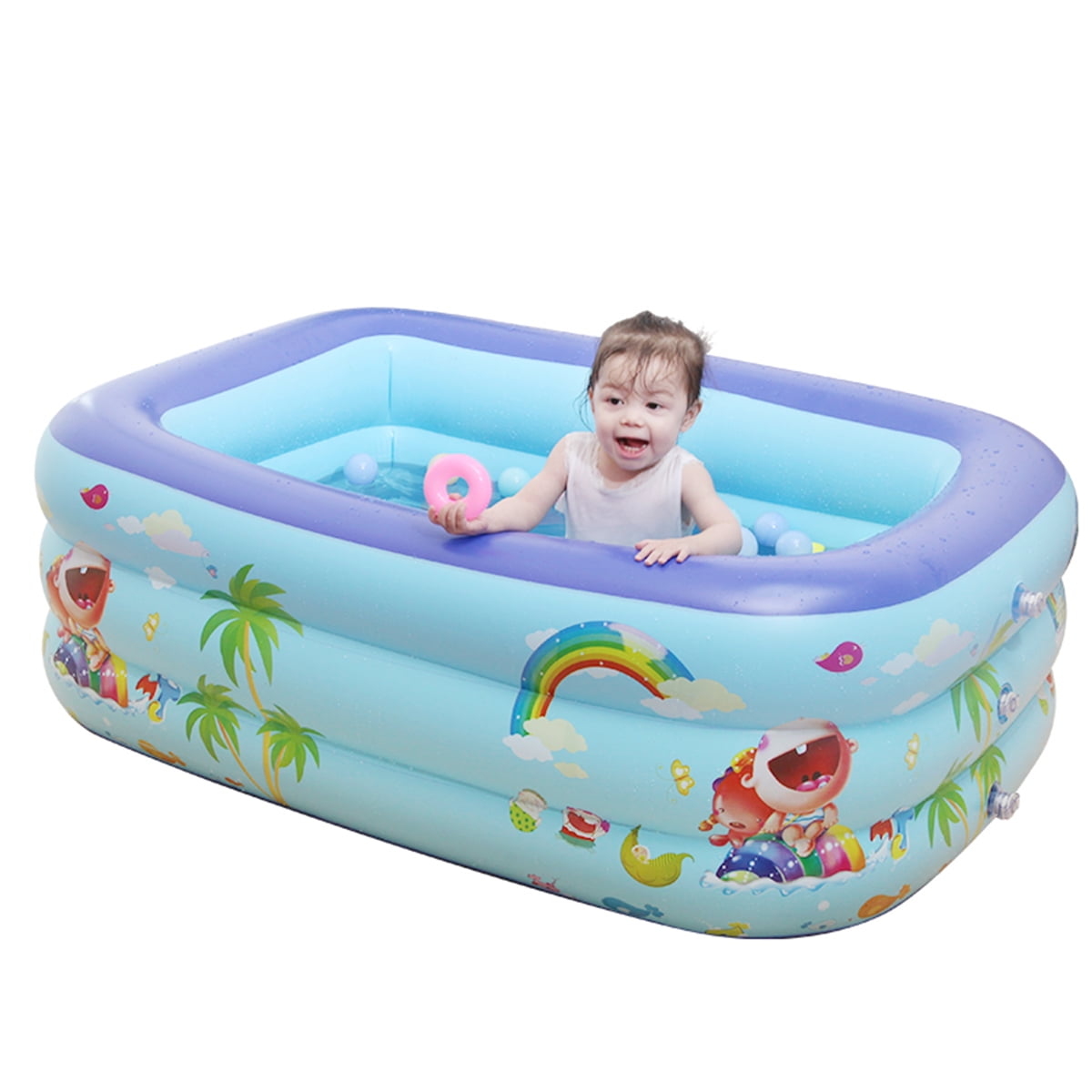 Kids Inflatable Swimming Pool, Family Pools Portable Inflatable