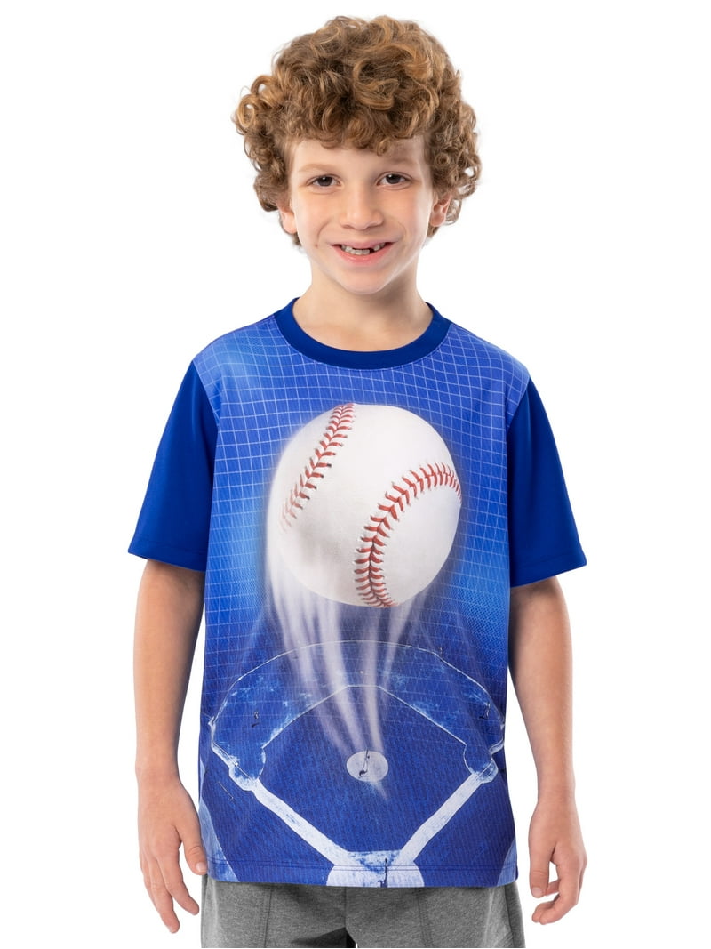 Athletic Works Boys Active Solid and Print Short Sleeve T-Shirts
