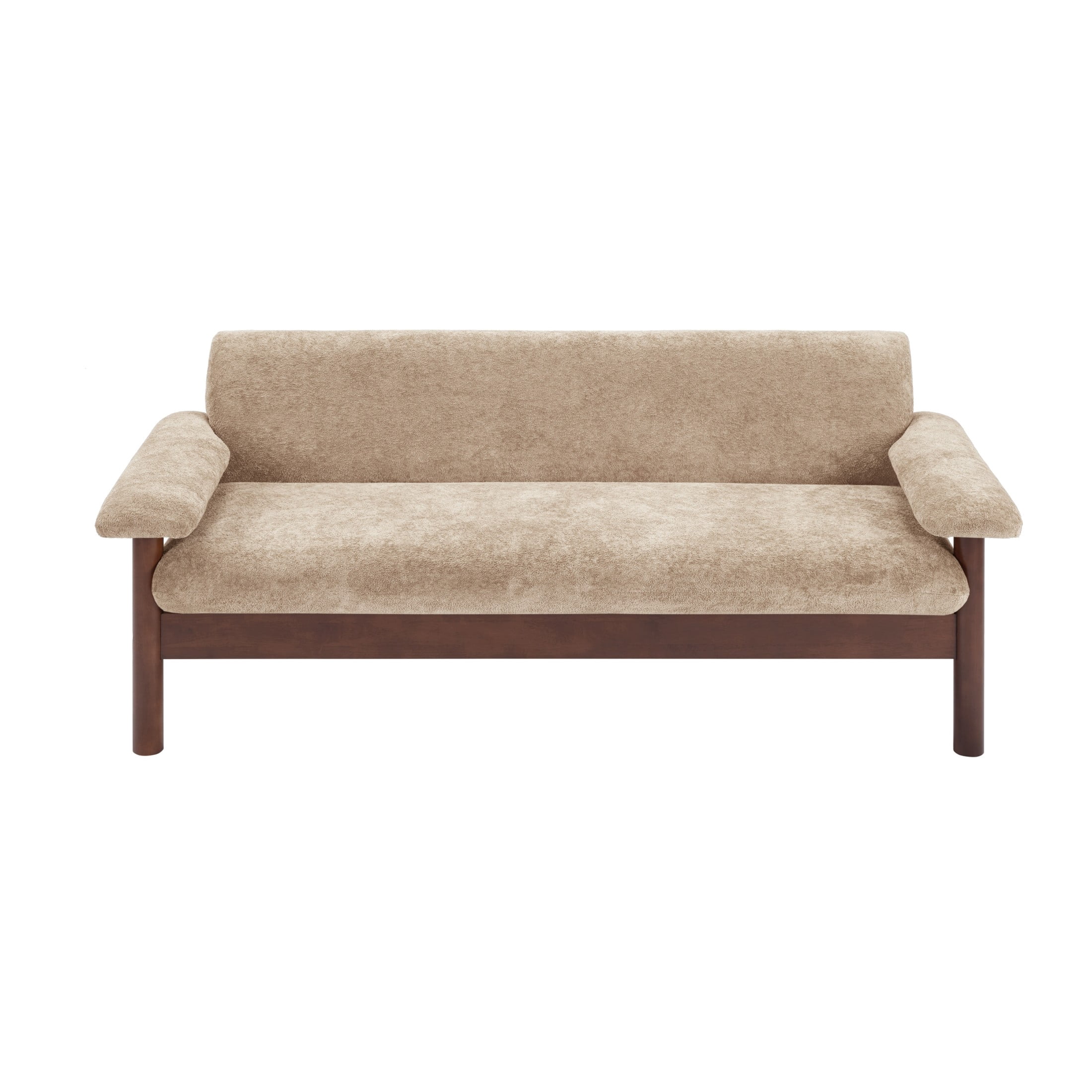 Christopher Knight Home 70" Modern Sofa, Chenille Upholstered Couch with Pillow Top Arms, Light Brown