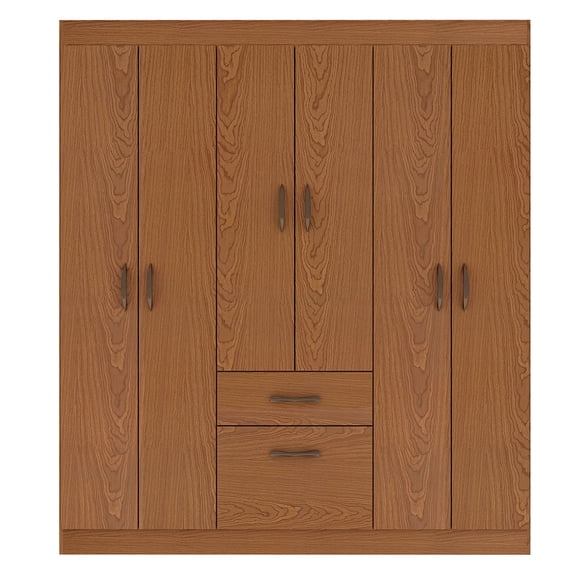 Ropero Skal 6 Puertas, 1 cajón Color Canela