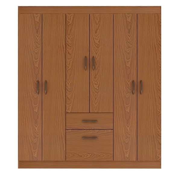 Ropero Skal 6 Puertas, 1 cajón Color Canela