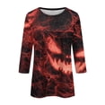 thumbnail image 6 of Halloween Shirts for Women 长袖 2026 Cute Pumpkin Ghost Bat Tunic Blouse Vintage Crew Neck Tops Casual Holiday Shirt Tops Clothes, 6 of 7