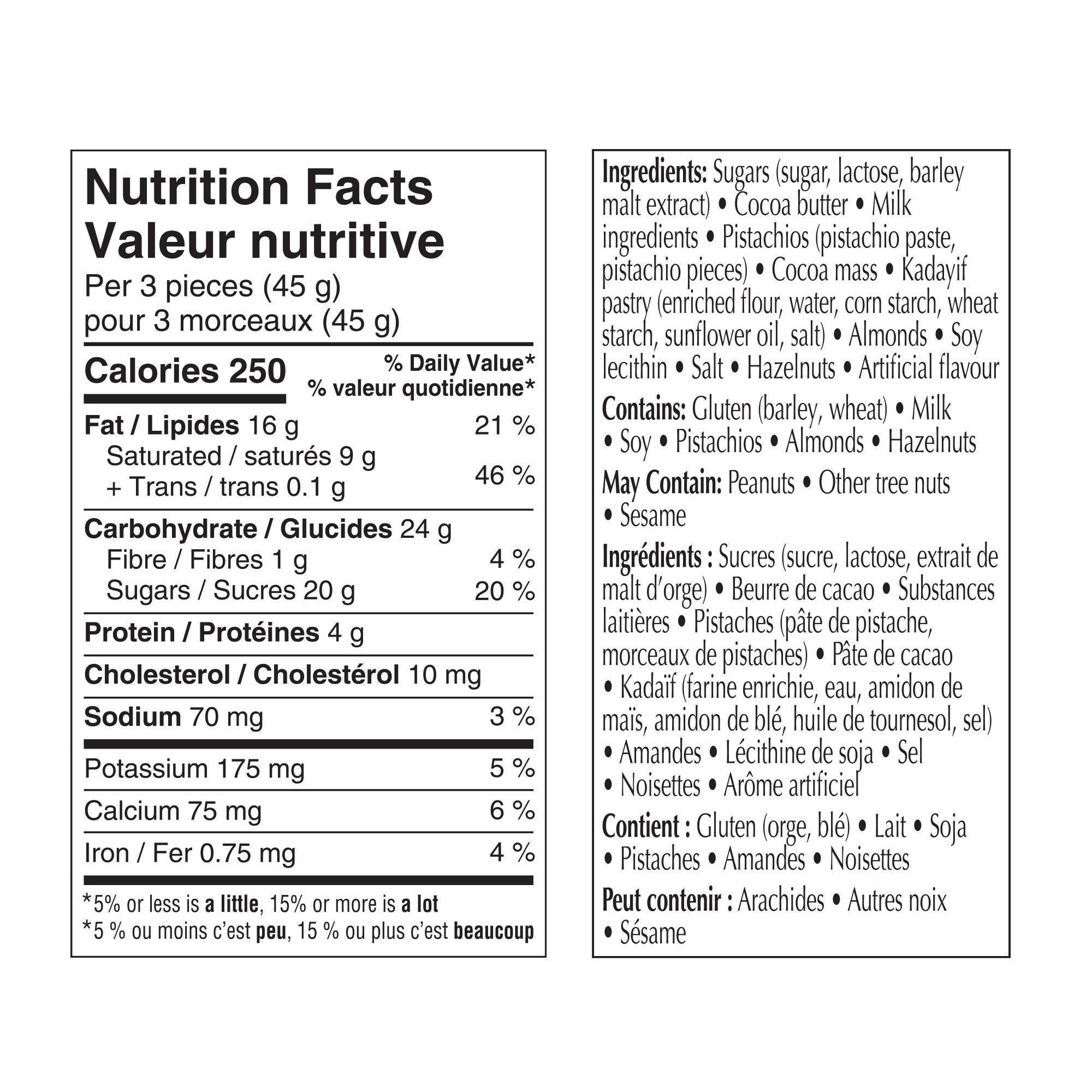 Barre de chocolat façon Dubaï de Lindt, 150 g LINDT DUBAI STYLE LAIT