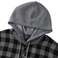 thumbnail image 7 of Men's Hoodies Casual Pullover Hooded Sweatshirt Plaid with Pocket Hoodie Sweatshirt Long Sleeved Hooded Top Fall Outfits 2026, 7 of 7