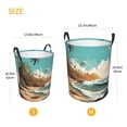 thumbnail image 3 of Balery Coastal Palm Beach Cesta de ropa redonda con asas, impermeable, independiente, para ropa, juguetes, dormitorio y familia-Medium, 3 of 6