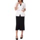 thumbnail image 2 of BLAZER DE MUJER CHIC DE OFICINA CON MANGAS CORTAS Y CUELLO TURNDOWN, DOBLE BOTONADURA Y BOLSILLOS CON SOLAPA S BLANCO, 2 of 6