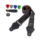 thumbnail image 2 of Correa para guitarra acústica, correa para el hombro para guitarra, accesorios para cinturón con soporte para púas, accesorio de guitarra ajustable negro, 2 of 10