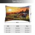 thumbnail image 2 of Goofa Oil Painting Style Pasture Cow Print Plush Throw Pillow Case, Soft Velvet with Hidden Zipper, Decorative Cushion Cover for Sofa, Bed, Car, and Home Décor-20"x30", 2 of 5