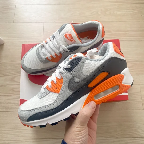 Nike Air Max 90 Safety Orange Mens Training Shoes ?Multiple Sizes ?Expedited
