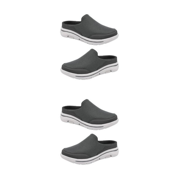 Minnieouse 1 par de toboganes de malla portátiles para fiestas de viaje, zapatillas transpirables, sandalias para interior y exterior, calzado Gris oscuro talla 45 2piezas