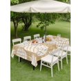 thumbnail image 4 of Outdoor Tablecloth with Umbrella Hole for Patio/Picnic/Party/Camping, Beige Yellow Pineapple Waterproof Table Cloth Rectangle Table Cover Washable, Tropical Summer Botanical Fruits (60"x 102"), 4 of 9