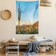 thumbnail image 2 of Saguaro Cactus Decor Wall Hanging Tapestry, Sun Goes Down in Desert Prickly-pear Cactus Southwest Texas National Park, Bedroom Living Room Dorm Accessories, 60 X 80 Inches, by Ambesonne, 2 of 5