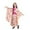 Set 203# Pink, variant on oqasdz Kimono Dress for Girls Performance Stage Show Themed Outfit Elegant Long Sleeve Robe with Obi Sash and Floral Design Traditional Attire